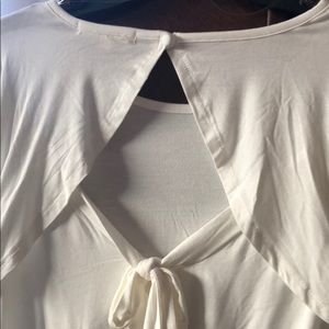 New Ivory open back long sleeve top